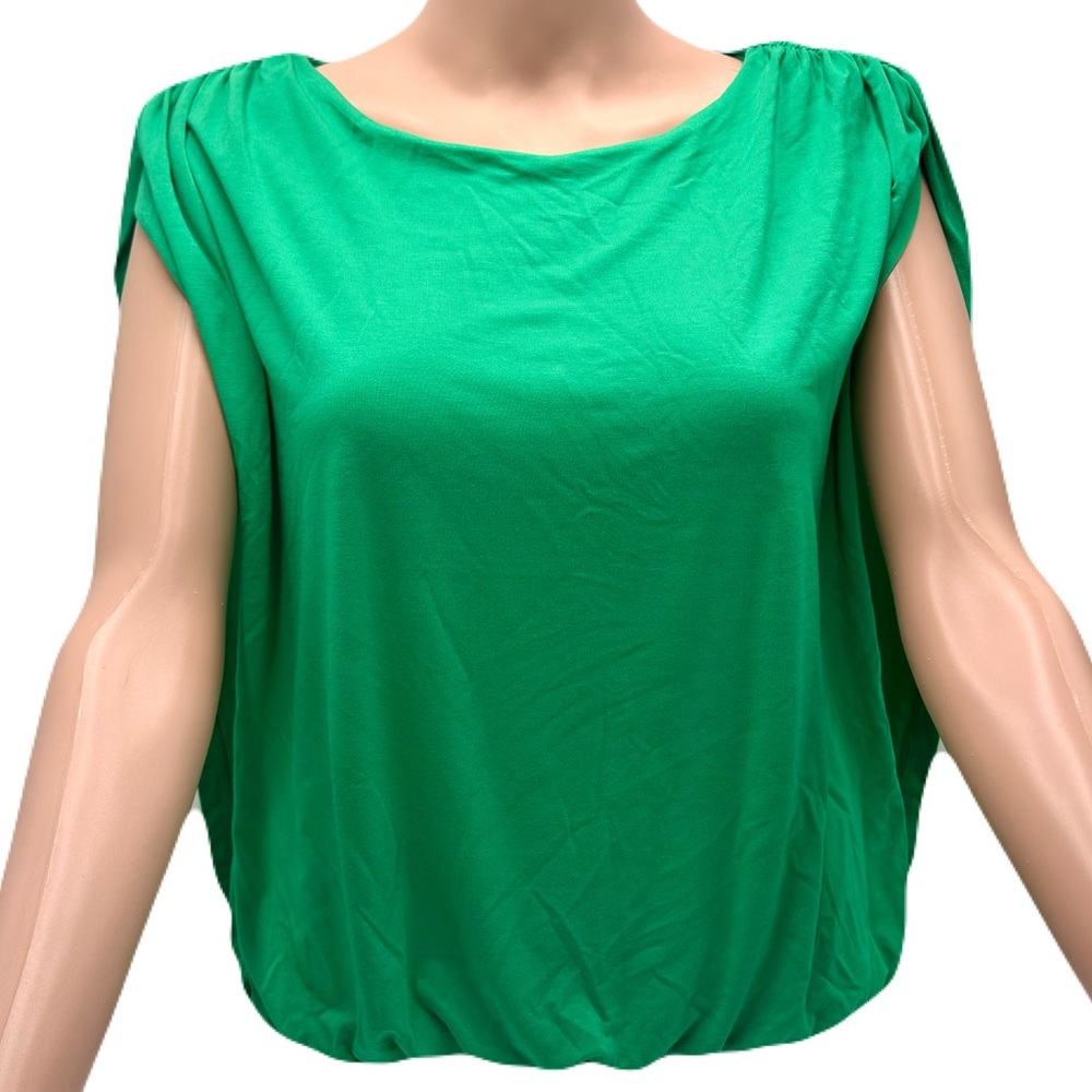 NINE WEST Elegant Clover Green Women's Sleeveless Top w Built-in Tank